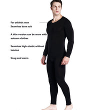 Lataa kuva Galleria-katseluun, Men's seamless fall long-sleeved pant knit suit thin
