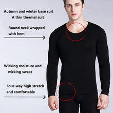 Lataa kuva Galleria-katseluun, Men's seamless fall long-sleeved pant knit suit thin