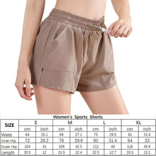 Lataa kuva Galleria-katseluun, Women's Athletic Shorts with XL Phone Pockets - Adjustable High-Waisted Yoga Running Shorts