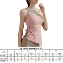 Indlæs billede til gallerivisning Women's Naked Feeling Yoga Tank Top with Built-In Bra - Drawstring Workout Vest | Skin-friendly and comfortable