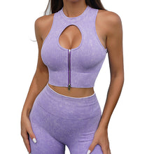Lataa kuva Galleria-katseluun, womens workout sets crop top and sweatsuit pants seamless gym clothes suits