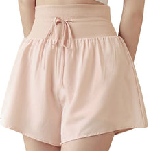 Indlæs billede til gallerivisning Women's High-Waisted Athletic Shorts - 2-Layer Yoga Running Shorts with Drawstring & Phone Pocket