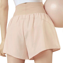 Indlæs billede til gallerivisning Women's High-Waisted Athletic Shorts - 2-Layer Yoga Running Shorts with Drawstring & Phone Pocket
