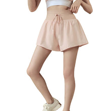 Indlæs billede til gallerivisning Women's High-Waisted Athletic Shorts - 2-Layer Yoga Running Shorts with Drawstring & Phone Pocket