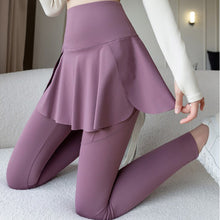 Indlæs billede til gallerivisning Women's Plus Size Yoga Skort with Pockets - 2-in-1 High-Waisted Athletic Skirt Leggings | L-4XL