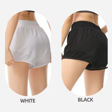 Indlæs billede til gallerivisning Women's High-Waisted Athletic Shorts with Pockets - Mesh Panel Built-In Liner Yoga Running Shorts