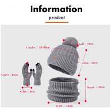 Load image into Gallery viewer, Fashion Winter Hat Scarf Gloves Set - 3-Piece Fleece Lined with Touchscreen | Luxury Style