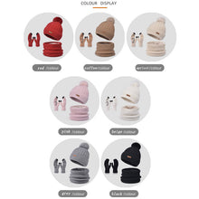 Load image into Gallery viewer, Fashion Winter Hat Scarf Gloves Set - 3-Piece Fleece Lined with Touchscreen | Luxury Style