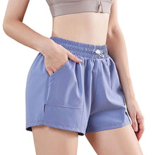 Lataa kuva Galleria-katseluun, Women's Athletic Shorts with XL Phone Pockets - Adjustable High-Waisted Yoga Running Shorts
