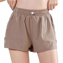 Lataa kuva Galleria-katseluun, Women's Athletic Shorts with XL Phone Pockets - Adjustable High-Waisted Yoga Running Shorts