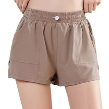 Lataa kuva Galleria-katseluun, Women's Athletic Shorts with XL Phone Pockets - Adjustable High-Waisted Yoga Running Shorts