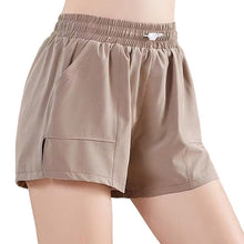 Lataa kuva Galleria-katseluun, Women's Athletic Shorts with XL Phone Pockets - Adjustable High-Waisted Yoga Running Shorts