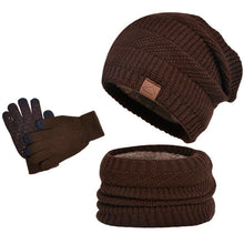Load image into Gallery viewer, Winter Hat Scarf Gloves Set - 3-Piece Sporty Fleece Lined with Ear Protection & Touchscreen