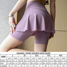 Lataa kuva Galleria-katseluun, Women's 2-in-1 Athletic Skort - High-Waisted Shorts with Skirt Overlay for Yoga Running Tennis