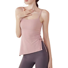 Indlæs billede til gallerivisning Women's Naked Feeling Yoga Tank Top with Built-In Bra - Drawstring Workout Vest | Skin-friendly and comfortable