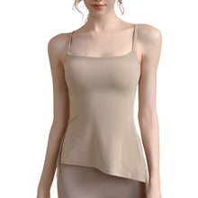 Indlæs billede til gallerivisning Women's Naked Feeling Yoga Tank Top with Built-In Bra - Drawstring Workout Vest | Skin-friendly and comfortable