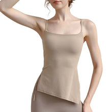 Indlæs billede til gallerivisning Women's Naked Feeling Yoga Tank Top with Built-In Bra - Drawstring Workout Vest | Skin-friendly and comfortable
