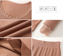 Lataa kuva Galleria-katseluun, The warm suit balances the comfort of women with the toned figure