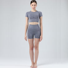 Lataa kuva Galleria-katseluun, Exercise and Fitness Yoga Suit Sports short sleeve shorts Tight-fitting and Outstanding fit