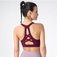 Indlæs billede til gallerivisning Seamless sports bra tight Yoga vest running shockproof no steel ring sports bra