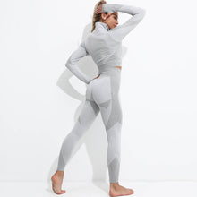 Lataa kuva Galleria-katseluun, Womens High Waisted Workout 2 Piece Sets Crop Top and Sweatsuit Pants Seamless Sports Legging Yoga Gym Outfits