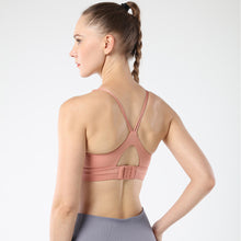 Indlæs billede til gallerivisning Women's sports bra back cross strap running fitness yoga shock vest