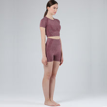 Lataa kuva Galleria-katseluun, Exercise and Fitness Yoga Suit Sports short sleeve shorts Tight-fitting and Outstanding fit