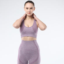 Lataa kuva Galleria-katseluun, Women's sports bra seamless Fitness Yoga vest Narrow back strap outdoor running underwear