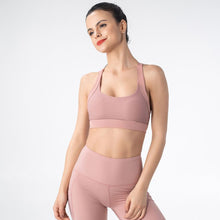 Indlæs billede til gallerivisning Seamless sports bra tight Yoga vest running shockproof no steel ring sports bra