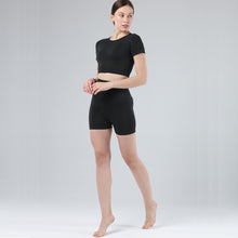 Lataa kuva Galleria-katseluun, Exercise and Fitness Yoga Suit Sports short sleeve shorts Tight-fitting and Outstanding fit