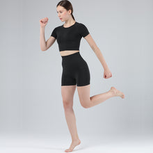Lataa kuva Galleria-katseluun, Exercise and Fitness Yoga Suit Sports short sleeve shorts Tight-fitting and Outstanding fit