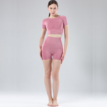 Lataa kuva Galleria-katseluun, Exercise and Fitness Yoga Suit Sports short sleeve shorts Tight-fitting and Outstanding fit