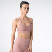 Indlæs billede til gallerivisning Seamless sports bra tight Yoga vest running shockproof no steel ring sports bra