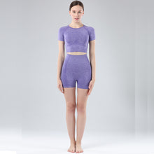 Lataa kuva Galleria-katseluun, Exercise and Fitness Yoga Suit Sports short sleeve shorts Tight-fitting and Outstanding fit
