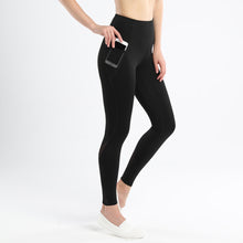 Indlæs billede til gallerivisning High Waist Leggings for Women Yoga Athletic Pants Tummy Control with Side Pockets Workout Running Pants