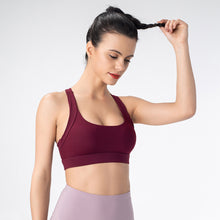 Indlæs billede til gallerivisning Seamless sports bra tight Yoga vest running shockproof no steel ring sports bra