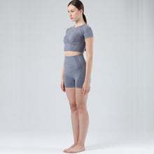 Lataa kuva Galleria-katseluun, Exercise and Fitness Yoga Suit Sports short sleeve shorts Tight-fitting and Outstanding fit