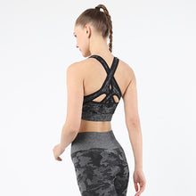 Indlæs billede til gallerivisning Camouflage sports underwear women Yoga suit running fitness vest new sports bra