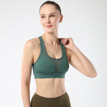 Lataa kuva Galleria-katseluun, Women Sports Bra with Back Pocket Yoga running fitness wear sports bra Racerback Bra