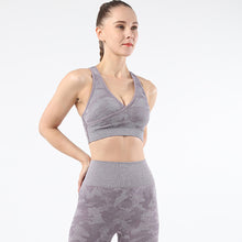Indlæs billede til gallerivisning Camouflage sports underwear women Yoga suit running fitness vest new sports bra