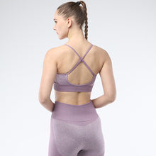 Lataa kuva Galleria-katseluun, Sports Bra for Women Criss-Cross Back Strappy Longline Yoga Bra Crop Top Workout Tank