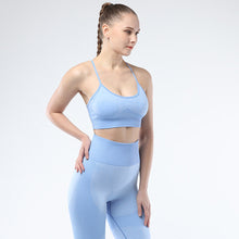 Lataa kuva Galleria-katseluun, Sports Bra for Women Criss-Cross Back Strappy Longline Yoga Bra Crop Top Workout Tank