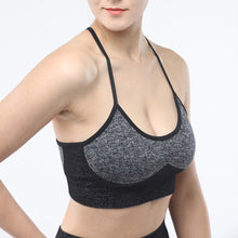 Lataa kuva Galleria-katseluun, Sports Bra for Women Criss-Cross Back Strappy Longline Yoga Bra Crop Top Workout Tank