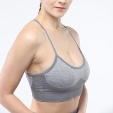 Lataa kuva Galleria-katseluun, Sports Bra for Women Criss-Cross Back Strappy Longline Yoga Bra Crop Top Workout Tank