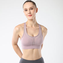 Lataa kuva Galleria-katseluun, Women Sports Bra with Back Pocket Yoga running fitness wear sports bra Racerback Bra