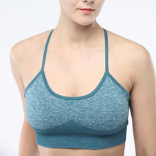 Lataa kuva Galleria-katseluun, Sports Bra for Women Criss-Cross Back Strappy Longline Yoga Bra Crop Top Workout Tank
