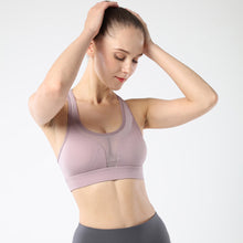 Lataa kuva Galleria-katseluun, Women Sports Bra with Back Pocket Yoga running fitness wear sports bra Racerback Bra