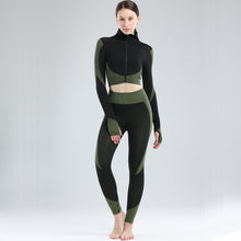 Lataa kuva Galleria-katseluun, Womens High Waisted Workout 2 Piece Sets Crop Top and Sweatsuit Pants Seamless Sports Legging Yoga Gym Outfits