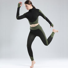 Lataa kuva Galleria-katseluun, Womens High Waisted Workout 2 Piece Sets Crop Top and Sweatsuit Pants Seamless Sports Legging Yoga Gym Outfits