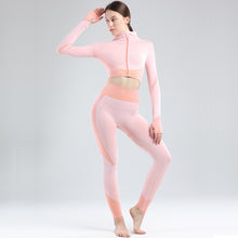 Lataa kuva Galleria-katseluun, Womens High Waisted Workout 2 Piece Sets Crop Top and Sweatsuit Pants Seamless Sports Legging Yoga Gym Outfits